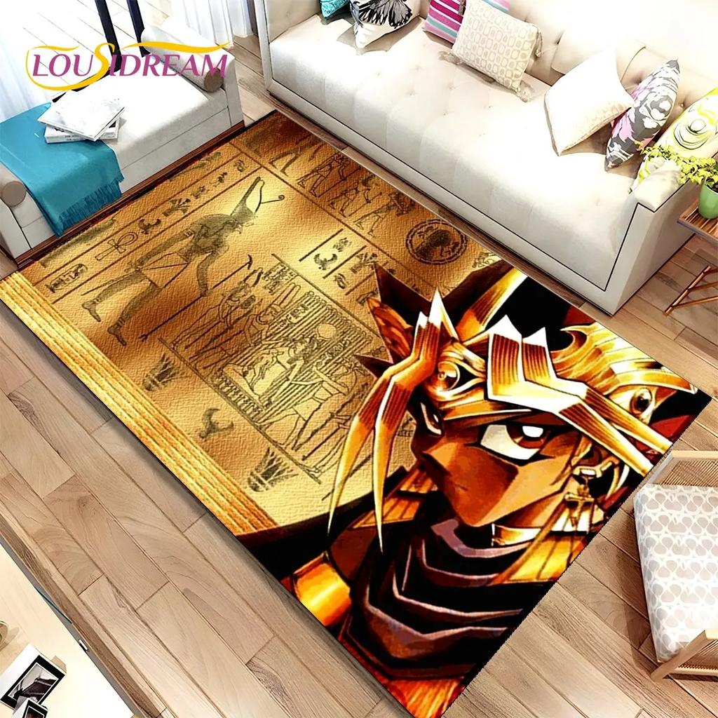 Yu-Gi-Oh CARTA MOSTRO Tappeto Anime Grande, Tappeto per Soggiorno Camera da Letto Divano Decorazione, Tappetino Antiscivolo 3D per Bambini