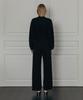 Illoje Double Tuck Wide Belted Slacks (Black)