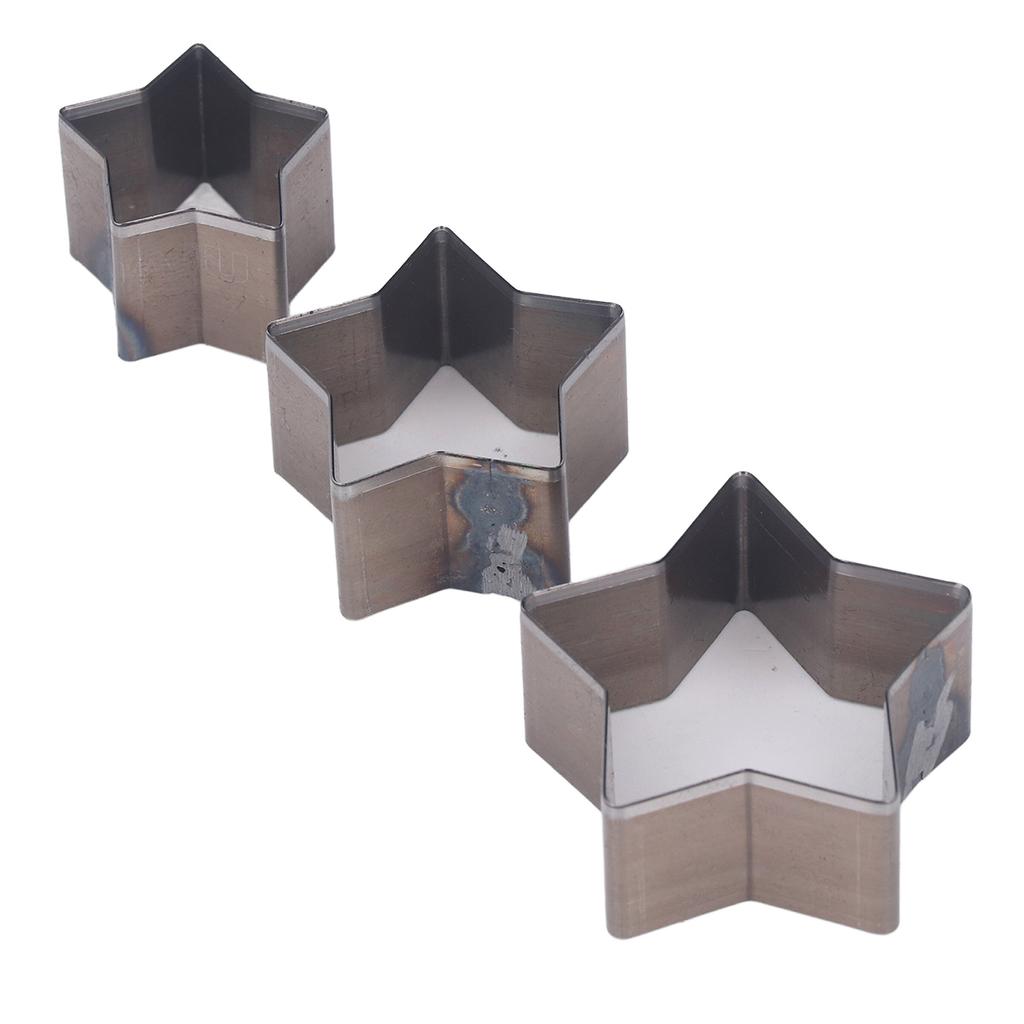 3Pcs Leather Punching Dies Star Shape Clean Cut Alloy Steel Leather Cutting Mold for Crafts DIY