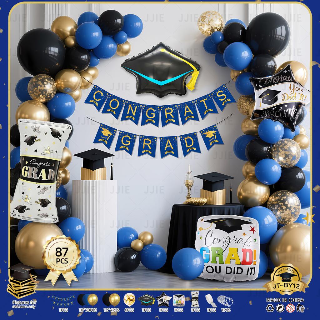 Graduation Party Decoration Balloon Graduation Season Decoration Doctor Hat Cartoon Aluminum Film Balloon Graduation Celebration Set