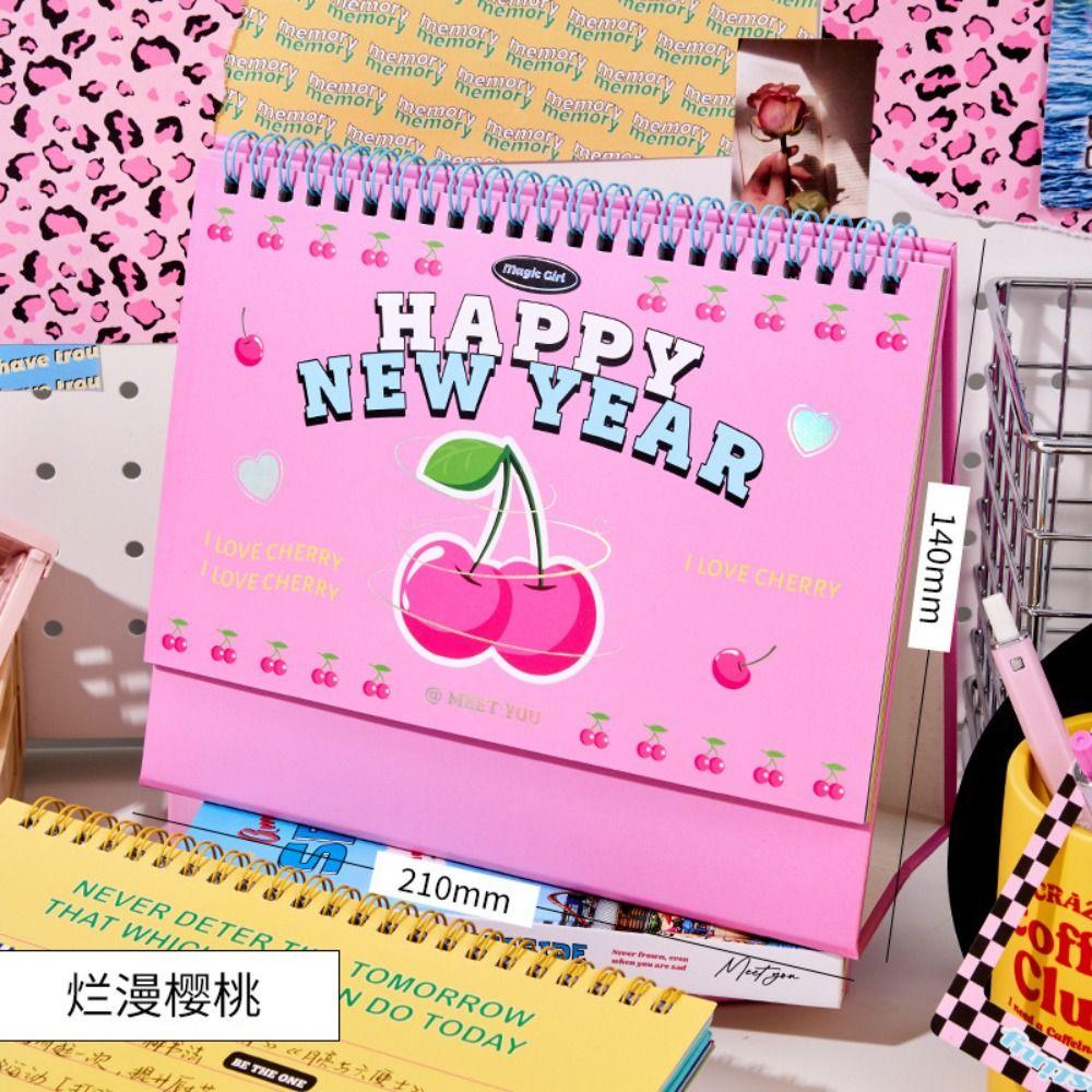 

Настольный календарь на 2024 год, украшение для рабочего стола, новый милый флип-календарь