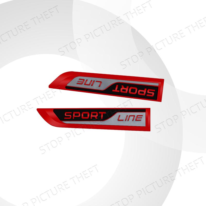 AAABV1 Metal Alloy L&K Logo Car Trunk Fender Sticker Side Emblem Badge For Skoda Sport Line Octavia Kamiq Fabia Yeti Superb Scala VRS