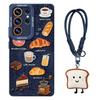 Denim Brot Handyhülle ist geeignet für Samsung GalaxyS26 Silikon S25 + Lanyard S24ultra neues S22 Set