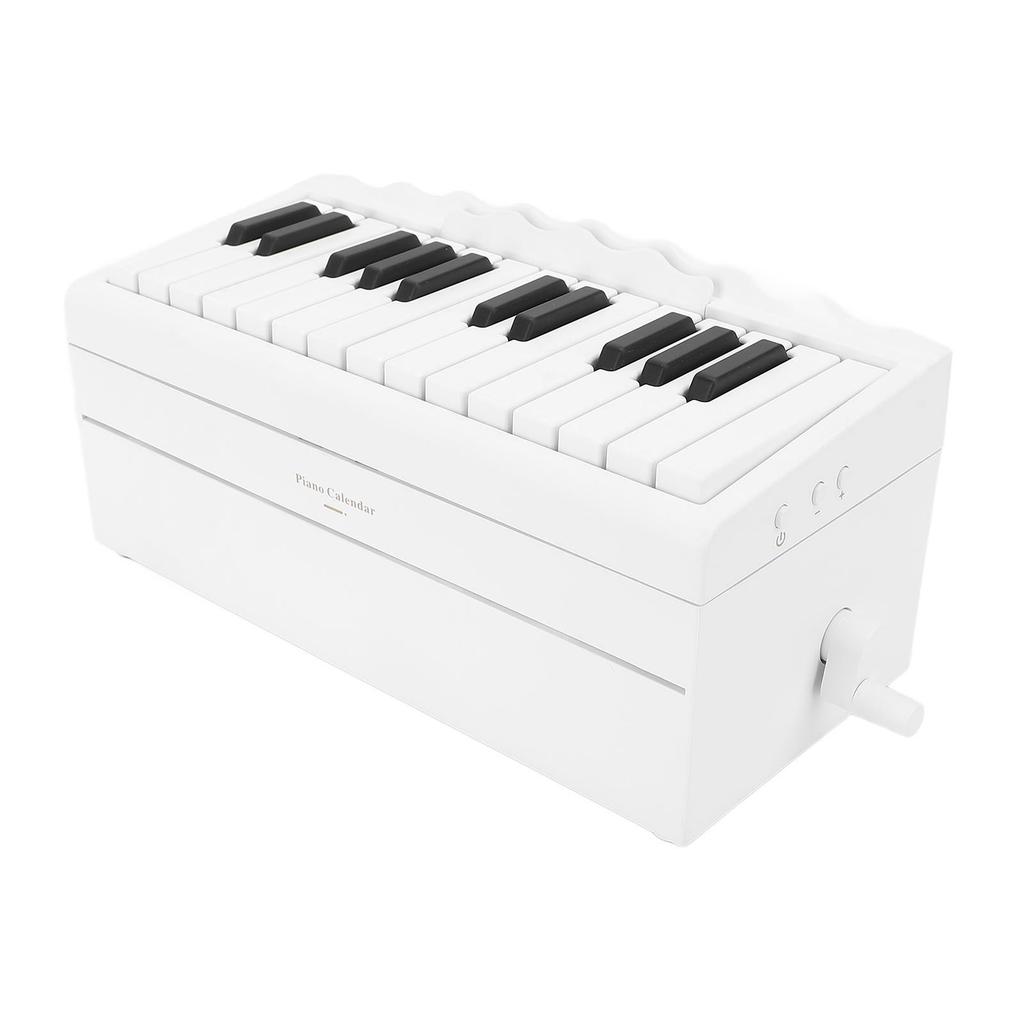 Playable Piano Calendar with 27 Cards 25 Keys Adjustment Volume 1000mAh Rechargble Hand Crank 2025 Desk Calender
