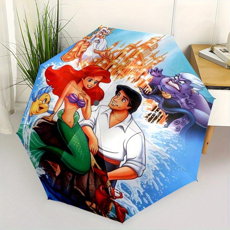 

Princess Ariel The Little Mermaid Underwater Automatic Folding Umbrella - 3 Folding Design, Vivid Cartoon Pattern, Suitable for Outdoor Acti