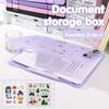 An A4 Pp Writing Pad With Storage Function, Multi-functional Document Office Supplies, Students Sorting Tools, Send Cute Sticker