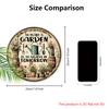 Vintage Gardening Wooden Sign, Charming Round Sign for Garden & Front Door, Wall Hanging Decor - Ideal Gift for Plant Lovers