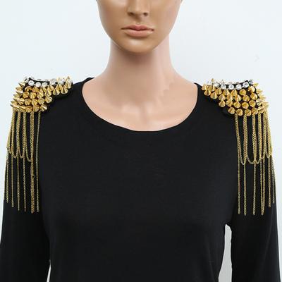 Quaste Epaulet Quaste Kette Strass Zubehör Ornamental Charming Dekorieren Glänzend Temperament Schulter Brosche