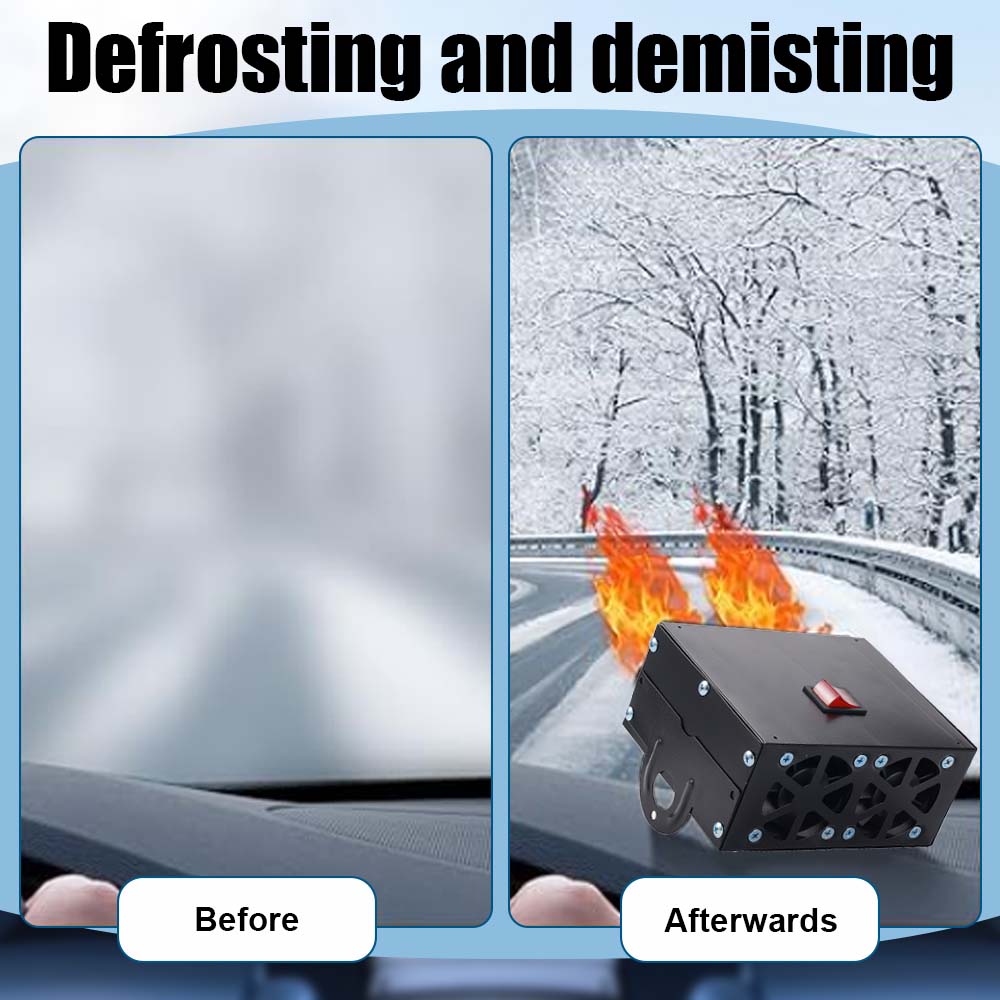 12V 500W Car Heater Vehicle Heating Auxiliary Portable Car Heater Compact Defroster Demister Auto Van Heating Air Heater