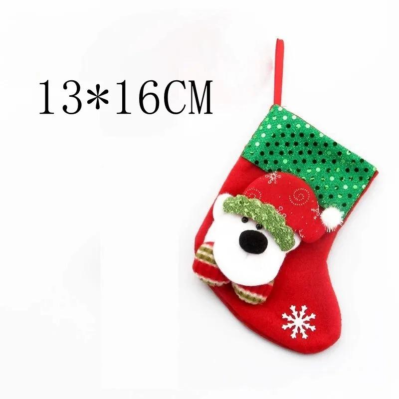 1Pcs Christmas Decoration Cartoon Socks Xmas Tree Hanging Ornaments Merry Home Room Decor Gifts New Year Happy Navidad Supplies