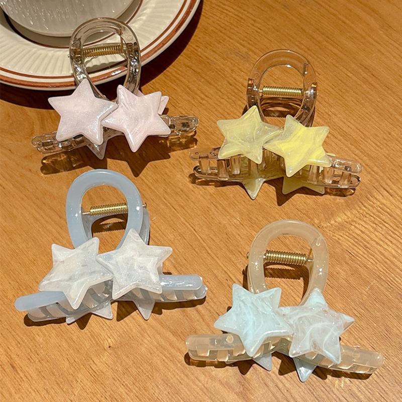 1PC Headwear Sweet Jewelry Playful Star Shape Cute Accessories Fashion Candy Colors Gift Hairpin Hair Ties Multi-Color