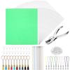 A25F-DIY Shrink Plastic Sheets 20PCS Keychain Kit, Printable For Handprint Art Projects Paper
