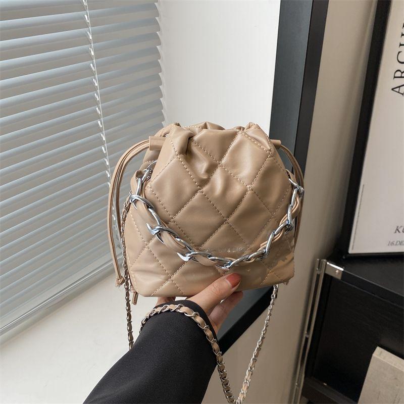 

This year s popular bag diamond small bag 2025 new niche super fire shoulder armpit bag versatile chain bucket bag