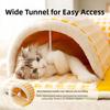 2in1 Cat Tunnel Toy Cartoon Pet Hideaway Tunnel Cat Mat Pet Nest  Play and Sleep