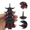 Miniature Pagoda Sculpture Home Decor Fine Details Micro Landscape Ancient Architecture Model