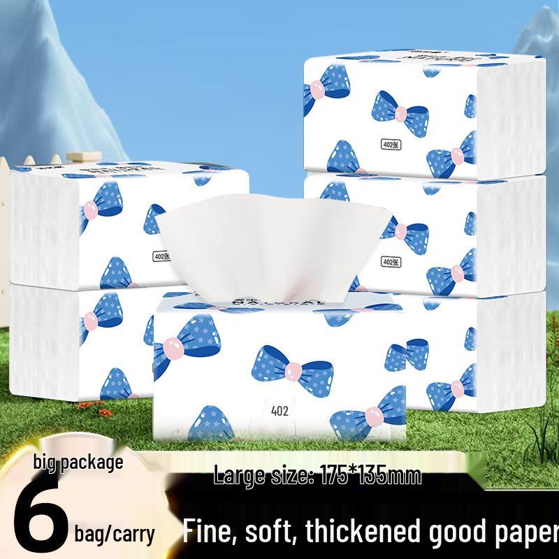Large Size Facial & Toilet Paper Tissues - Pull-Out Napkins, Boxed for Household Use