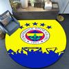 Fenerbahçe Sports Club Emblem Round Rug for Livingroom,Bedroom, Palyroom, Chair Rug, Area Rug, Circle Carpet, Fan Christmas Gift
