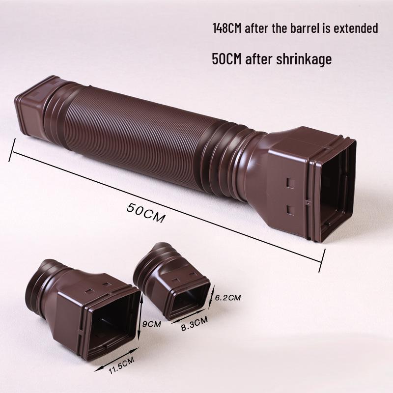 Outdoor Telescopic Rainwater Drainage Pipe - Plastic Downspout for Villa Perimeter