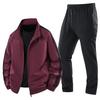 Tuta da Uomo in Cotone Primaverile Autunnale Felpa con Collo Alto Casual Elegante Giacca Cardigan e Pantaloni Set 2 Pezzi