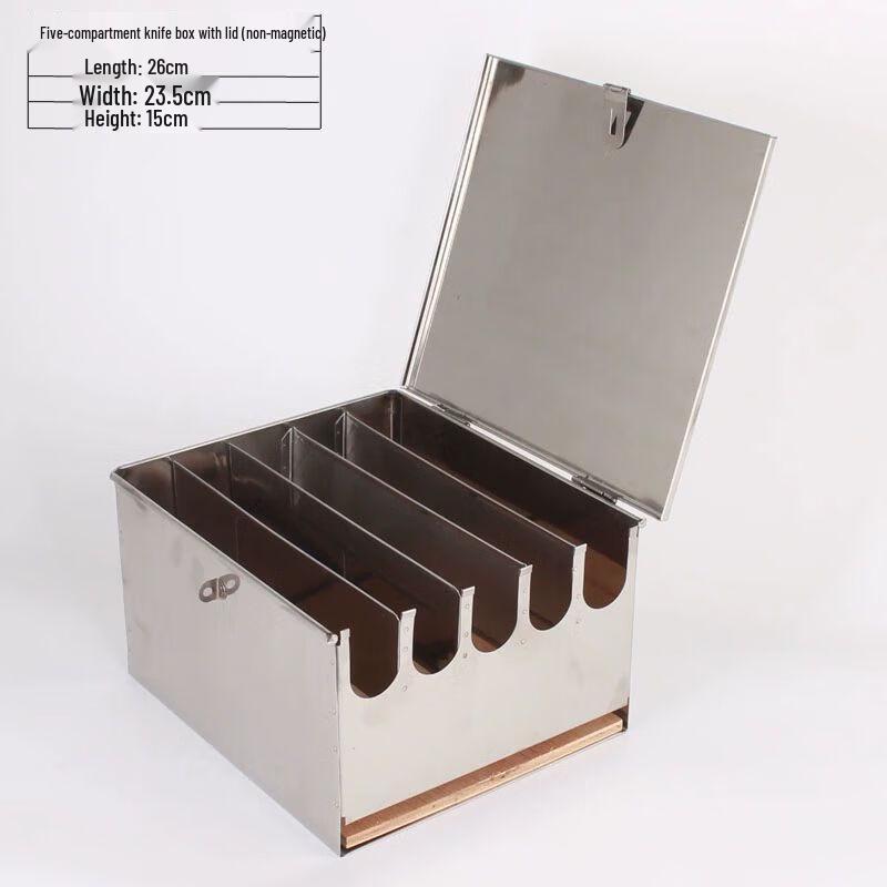 Stainless Steel Kitchen Knife Holder with Lid