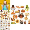 Papier Thanksgiving Tag Fotoautomaten-Zubehör Für Feiertags-Event-Dekorationsset