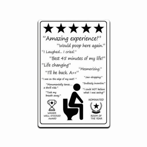 Funny Bathroom Sign I would Poop Here Again Aluminum Metal PosterAluminum 20x30cm(7.8x11.8inch)
