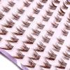 Single Cluster False Eyelashes Brown Segmented Eyelashes Fox Lashes  DIY Eyelash Extension