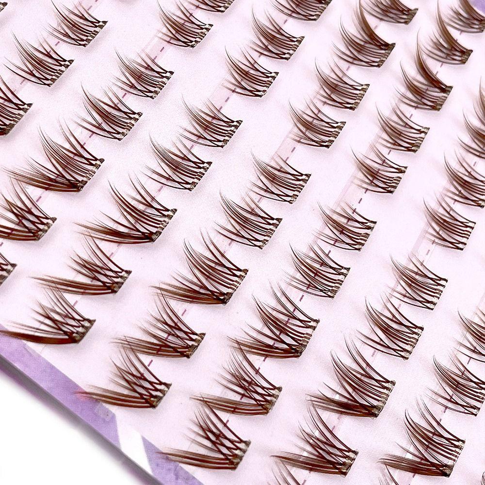 Single Cluster False Eyelashes Brown Segmented Eyelashes Fox Lashes  DIY Eyelash Extension