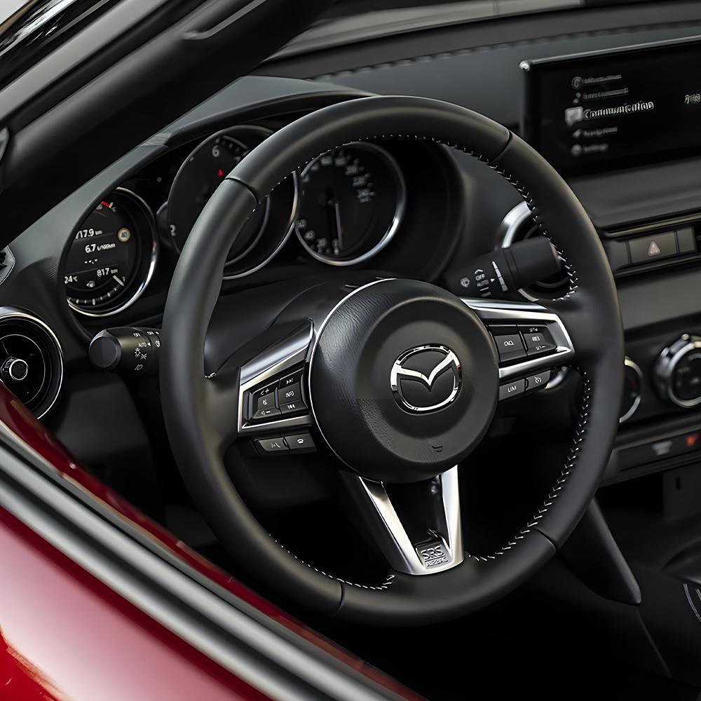 Car Steering Wheel Center Emblem Covers For Mazda Axela Atenza CX-5 2 Demio CX-3 CX-30 MX5 CX30  MPS MS Auto Styling Accessories GF3