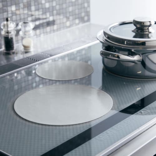 Belle Maison IH Cooktop Mat, Silicone Cover, Prevents Burns and Staining, Simple, Solid Color, Washable, Gray, for 3-Burner Stoves