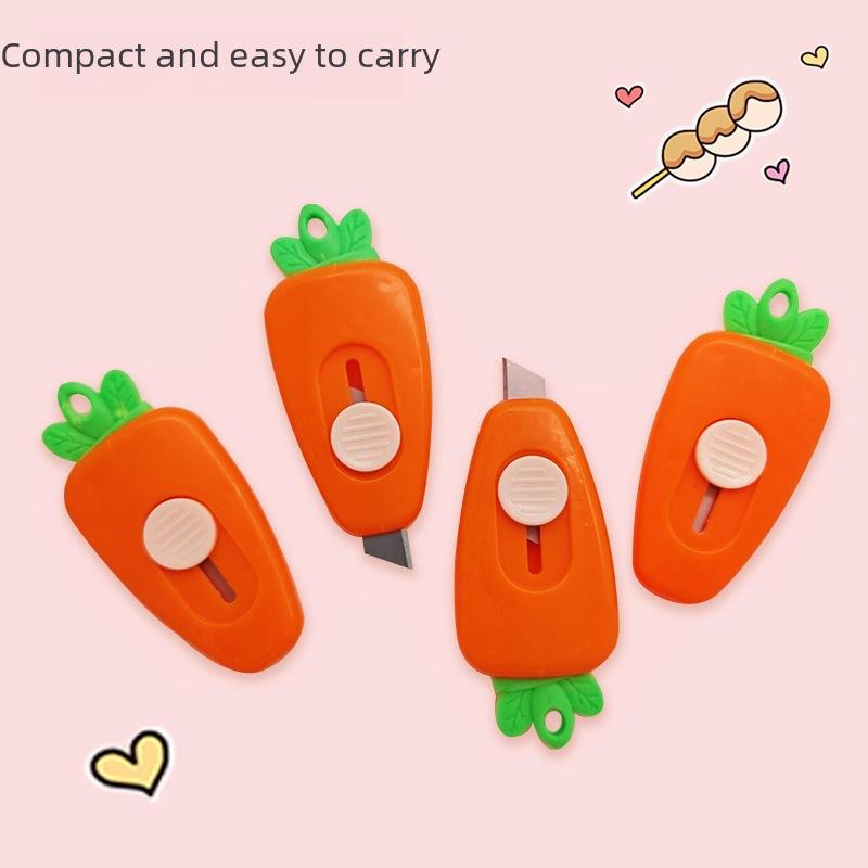 Mini Portable Cute Carrot Utility Knife for Paper Cutting & Unpacking