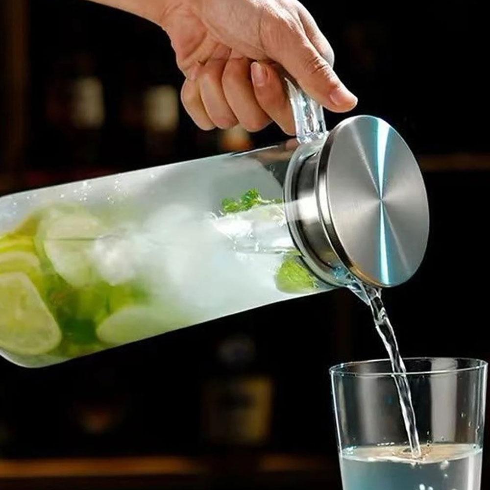 1pc Tea colored cold water kettle, juice making kettle, plastic cooling water kettle, large capacity for household use