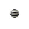 Ceramic Vase Black and White Striped Round Ball Geometric Lines Flower Vase Flower Arrangement Accessories Home Decoration