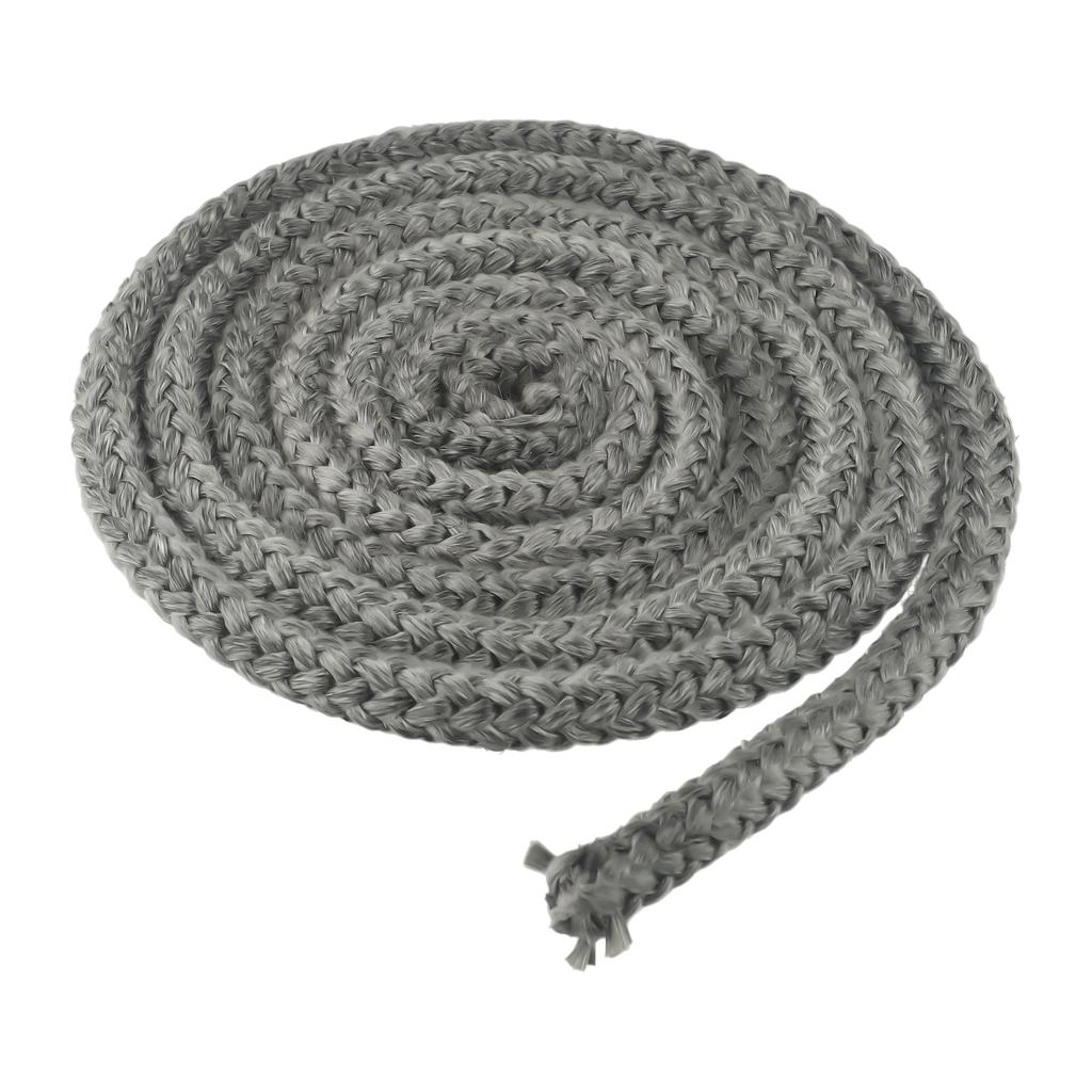 Black Rope Seal 12mm X 2m Elastic Fiberglass Industrial Oven Wood Burning Stove Doors For Boiler Good Sealing Performance