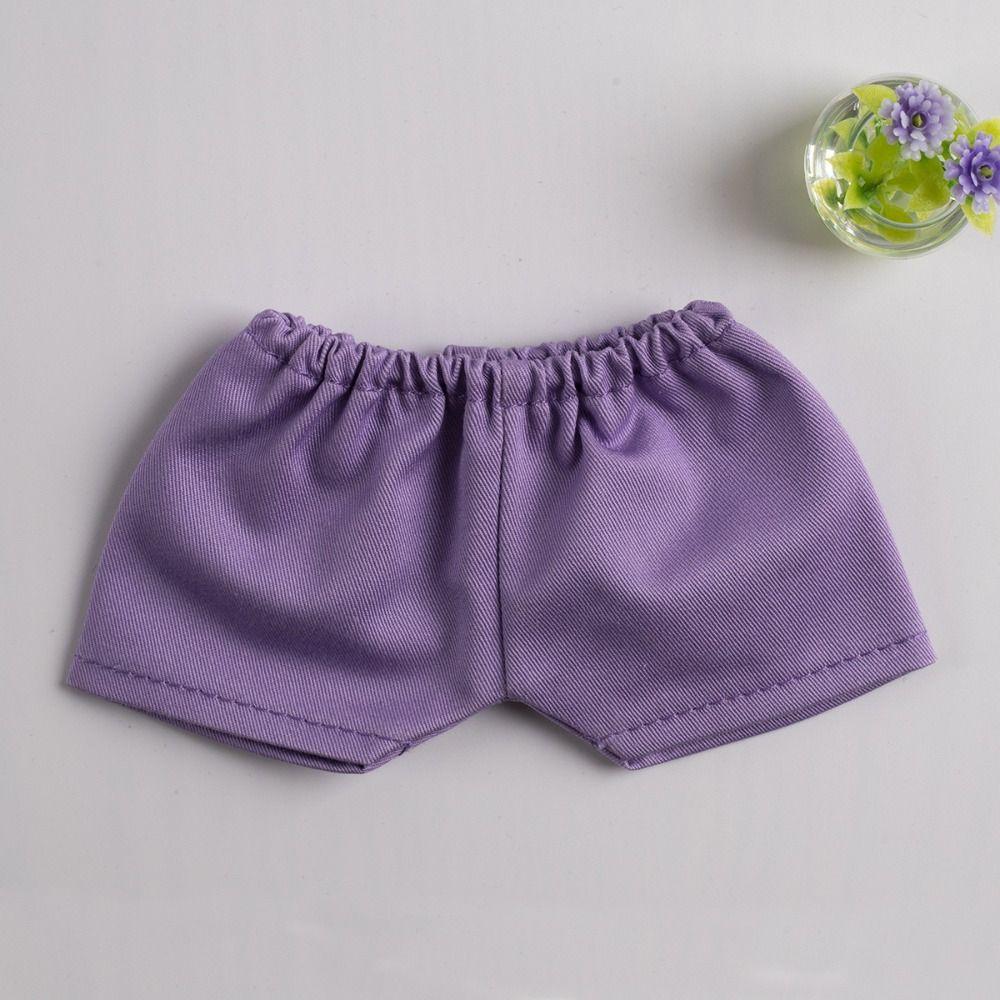 

Cute Casual Wears Pants Multi-Colors Dolls Clothes Accessories for 20cm Cotton Doll Purple-Non folded edge