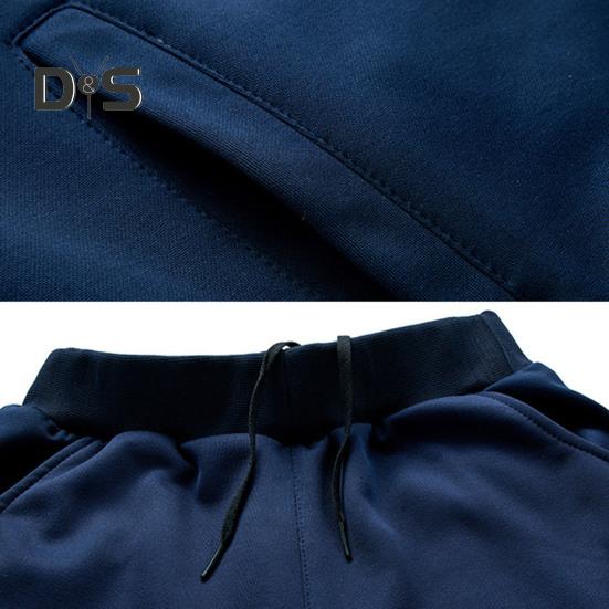2ks/Sada Muži Athleisure Oblek Stojánek Límec Dlouhý rukáv Zip Zapínání Kabát Elastická šňůrka Pas Dlouhé kalhoty Set