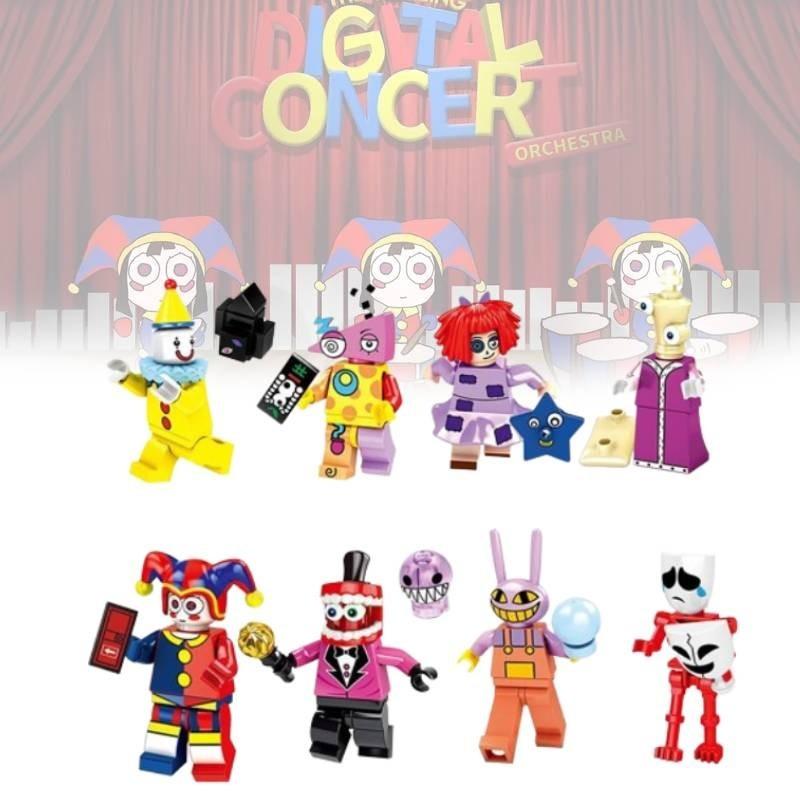 Colorful Digital Circus Palm Niken Clown Kraftmo Building Block Figurine Set Abs Material