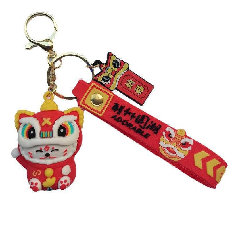 Брелок Кот Луна Тоторо Танец Льва Счастливый Кот