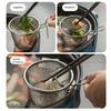 2Pcs 304Stainless Steel Colander Strainer with Metal Hook Strainer Basket Suitable for Draining Hot Pots Ingredient
