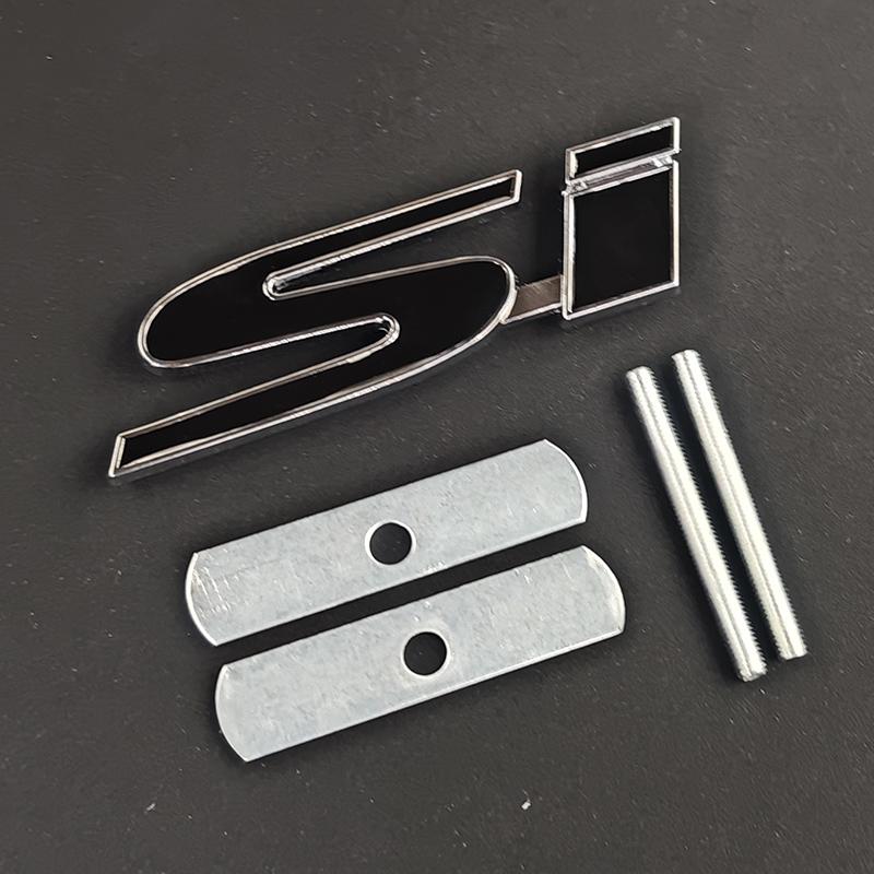 3D Metal Car Rear Trunk Fender Side Front Grille Logo Si Badge Si Emblem For Honda Civic Accord Jazz Si Sticker Accessories Aiq256