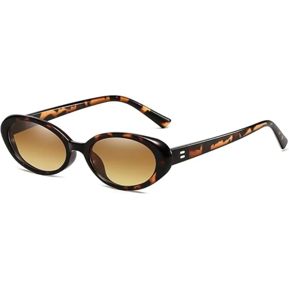 

Винтажные овальные солнцезащитные очки женские роскошные дизайнерские маленькие ретро черные красные солнцезащитные очки женские очки цветной печати леопарда