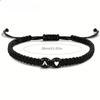 26 Letters Initial Heart Charms Bracelets Handmade Adjustable A-Z Name Braided Bracelets For Women Men Friendship Jewelry Gifts