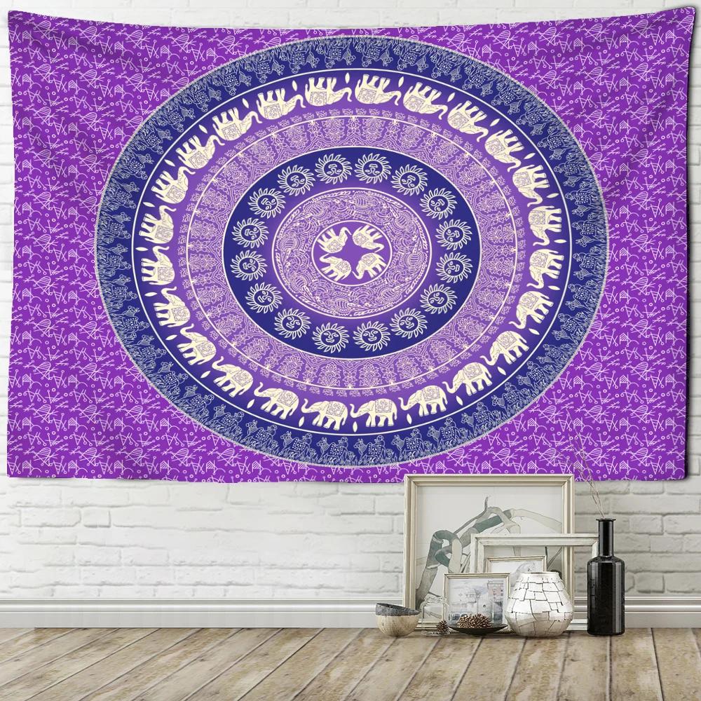 Tapiserie cu mandala indiană, agățată pe perete, covor de plajă cu nisip, pătură, cort de camping, saltea de călătorie, tapiserii de dormit boem