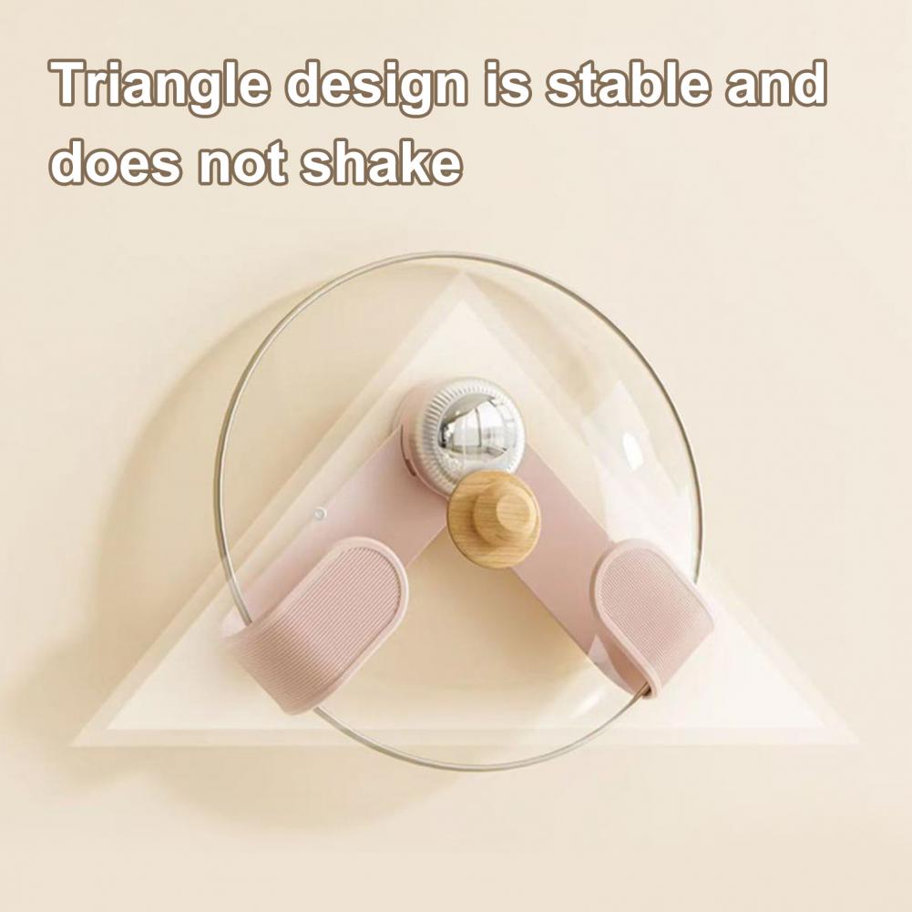 Rotating Pot Lid Holder High-quality Pot Lid Rack Adjustable Suction Cup Pot Lid Holder for Wall Hanging Storage Easy