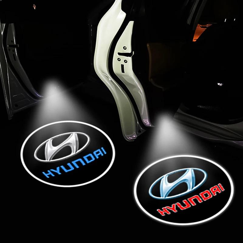 Hyundai Led Car Door Welcome Light Logo Projector Laser For Accent Santafe Sonata IX35 I20 I30 Azera Car Decorate Accessories