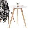 Solid Wood White Small round Table Nordic Minimalist Balcony Leisure Coffee Home Mini Tea Table