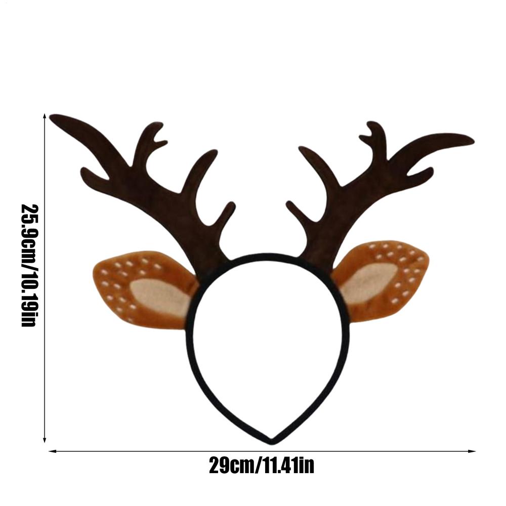 Christmas Antler Headband Christmas Deer Antler Hair Hoop Holiday Party Cosplay Accessory For Costume Party Holiday Cosplay