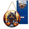 Halloween Sign For Front Door 2D Halloween Wood Signs Pirate Captain Haunted House Pumpkin White Ghost Festival Decor For Yard