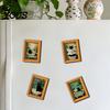 Retro Holz Bilderrahmen Magnete Schwarze Katze Holz Kühlschrankmagnet, Halloween Thema Dekorative Metall Spind Magnet Aufkleber, für Küchenschränke