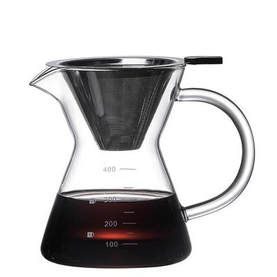 TLXT Glass Pour-Over Coffee Maker with Filter